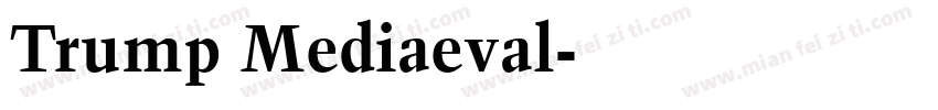 Trump Mediaeval字体转换